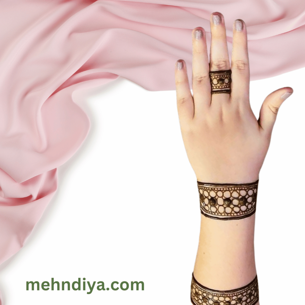 Moroccan unique design on all hand ,bracelet ,ring and arm pattern