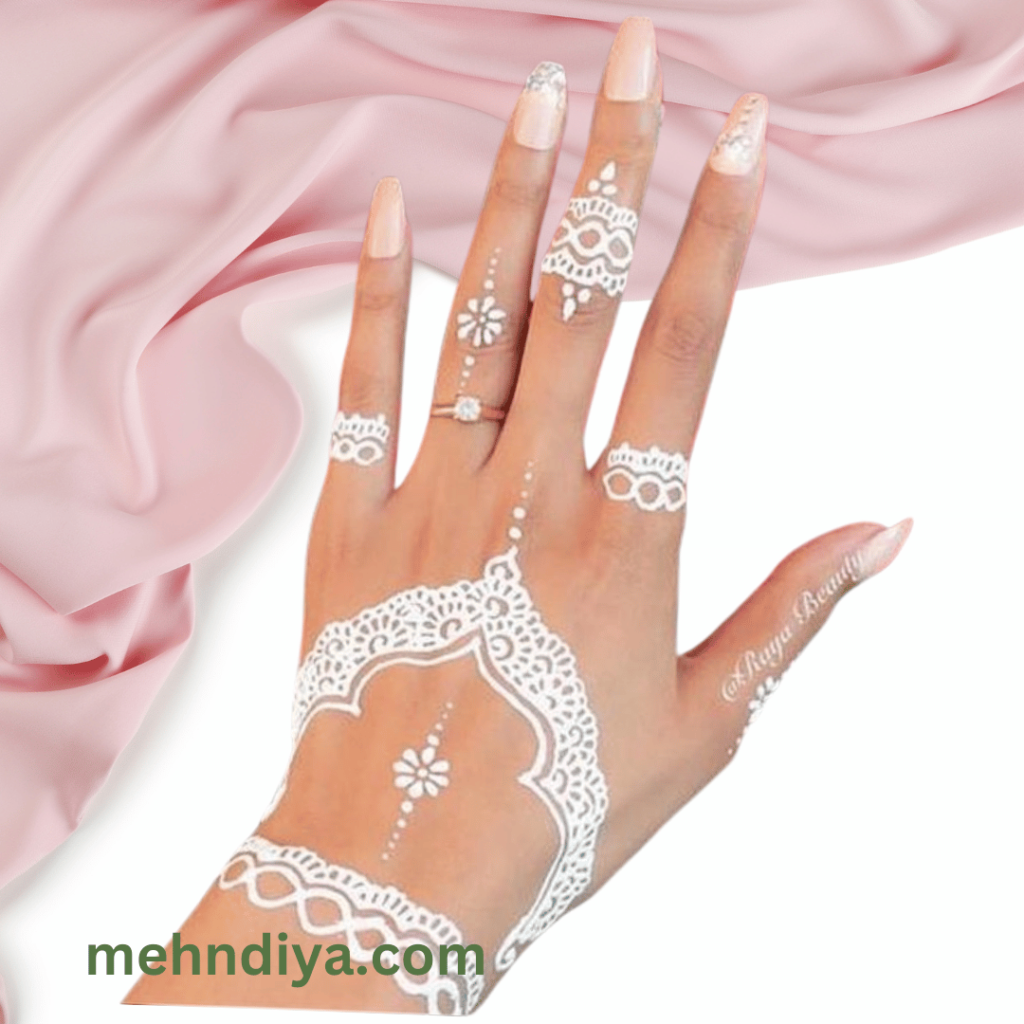 white henna Moroccan pattern