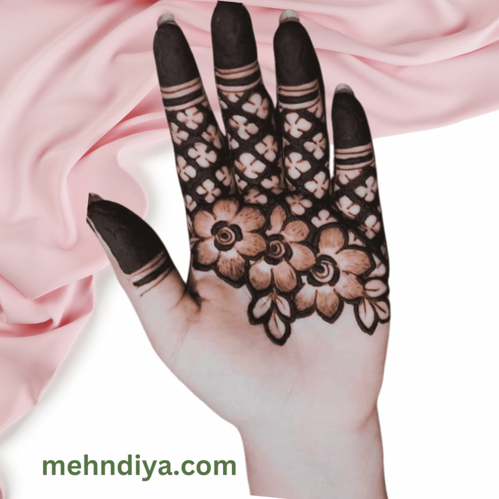 Half hand mehndi design for hand