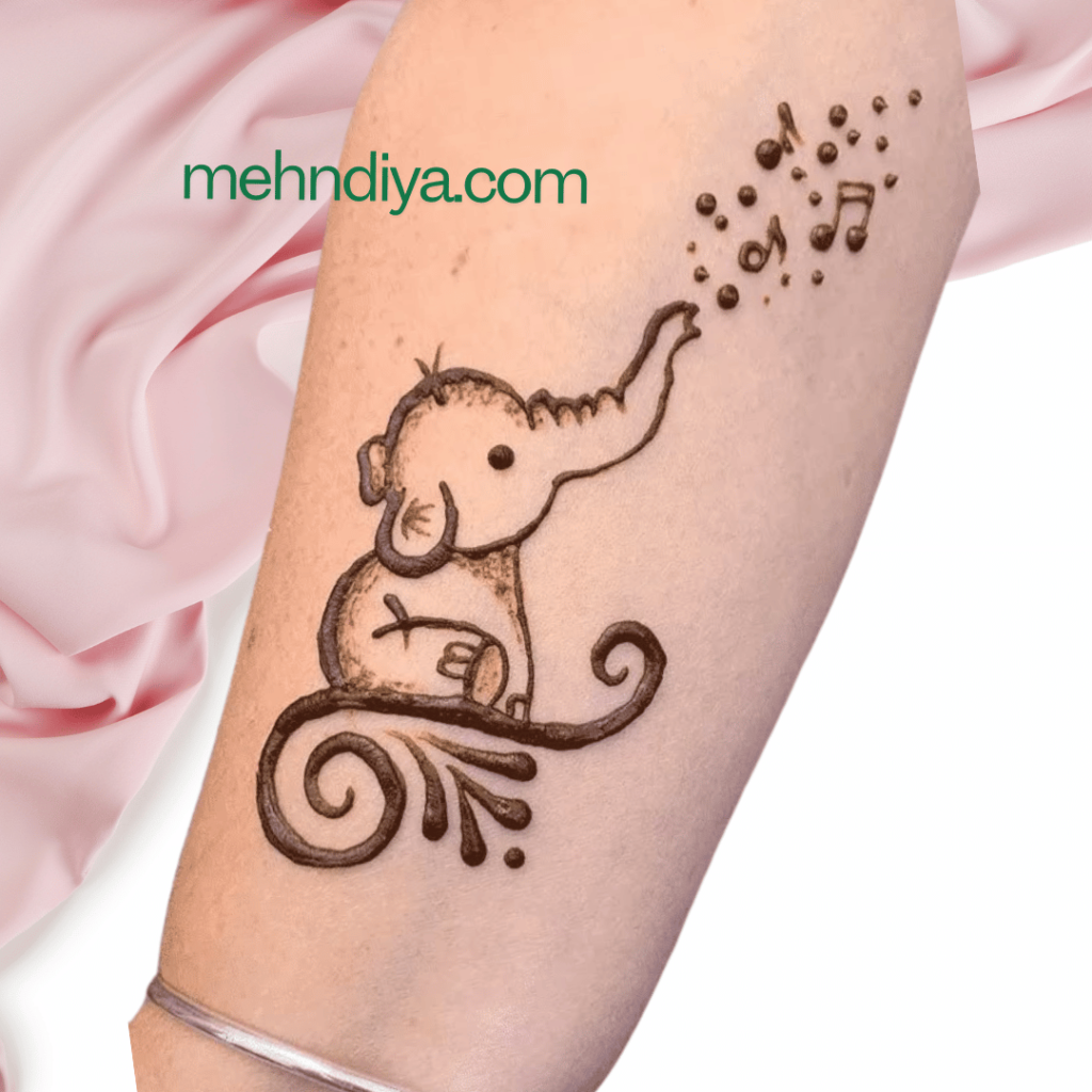 Elephant mehndi designs