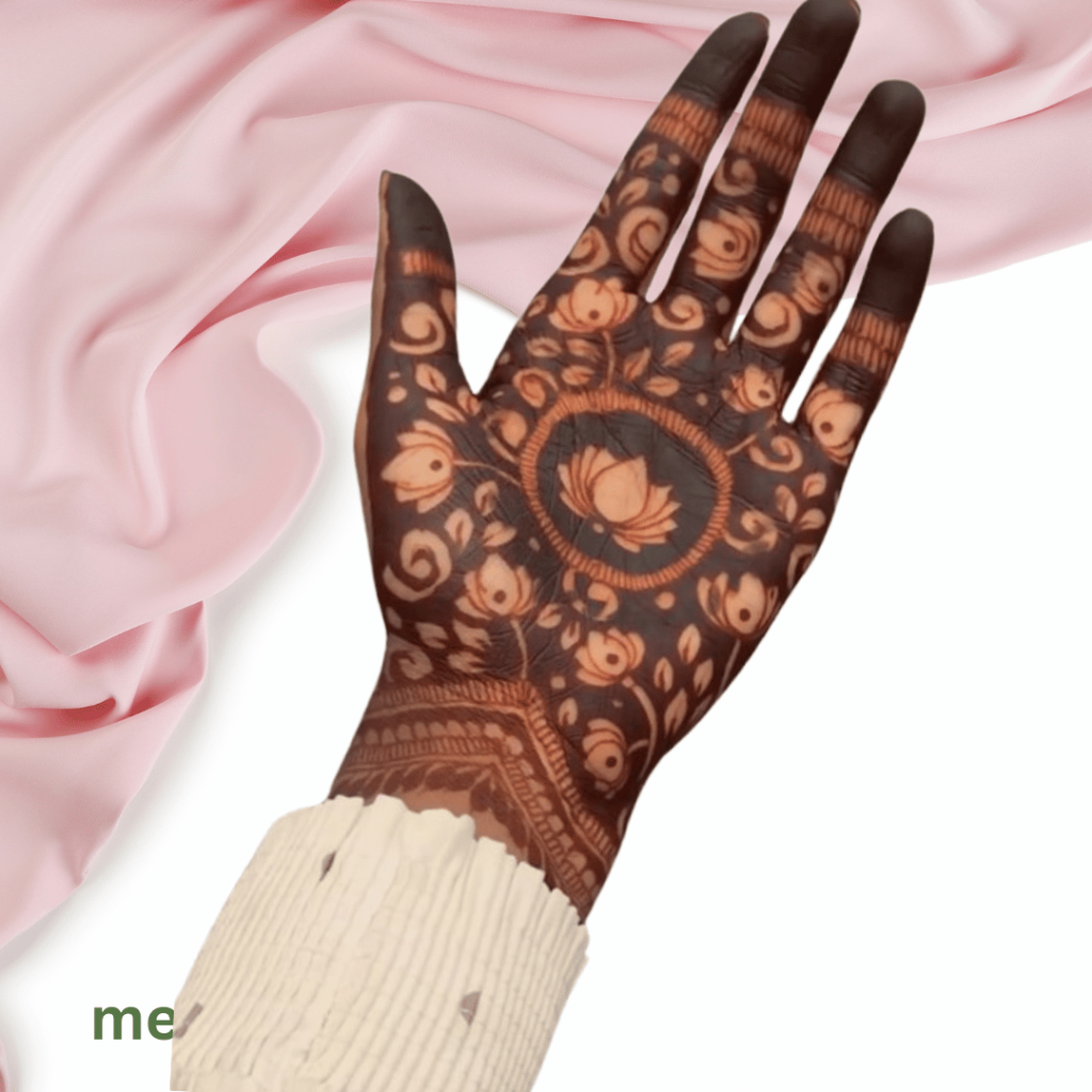 arabic henna design for bride full hand covered