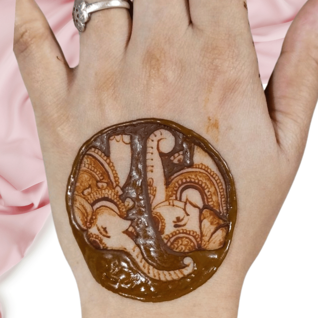 elephant mehndi design