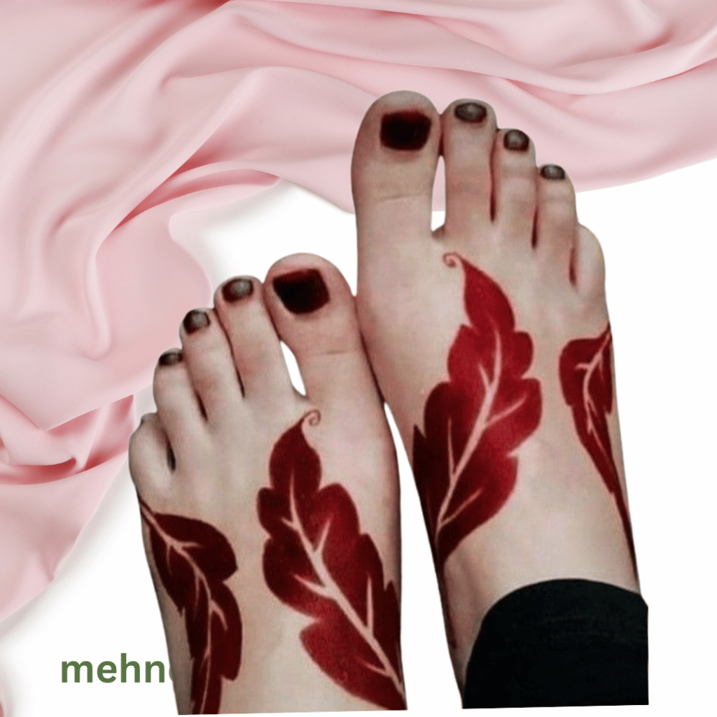 Arabic design pattern for feet having beautiful leafs