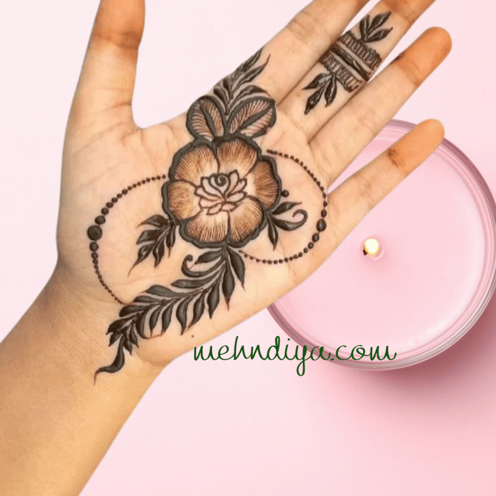 flowers with beautiful leaf design pattern pakistani henna pattern