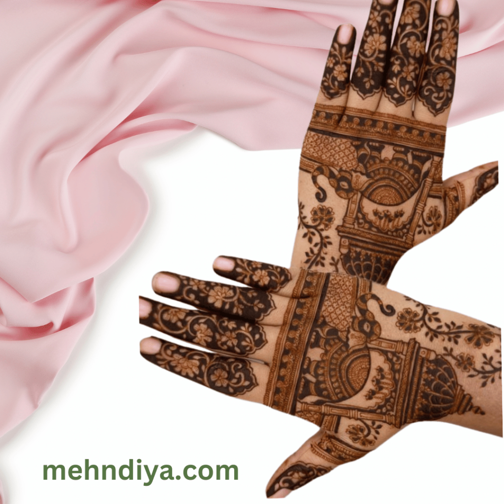 traditional bride hands Indian mehndi pattern