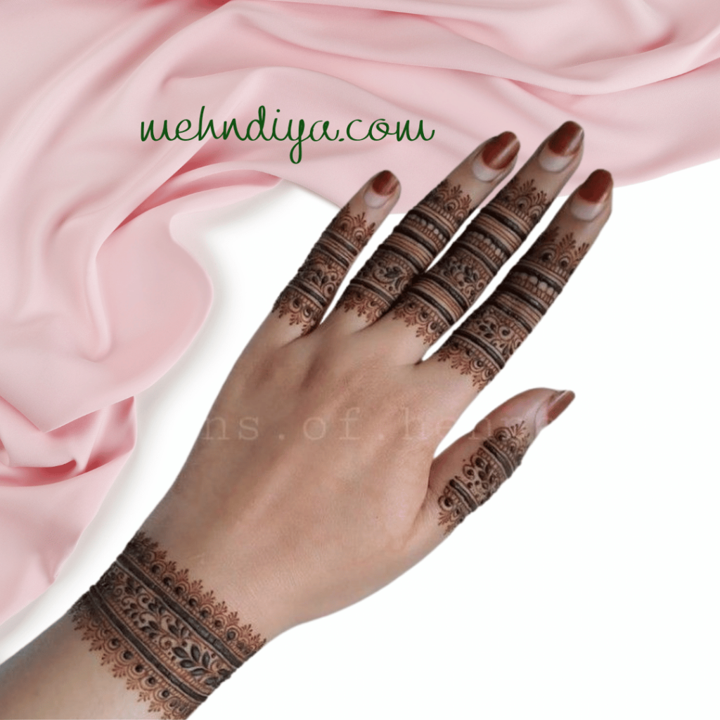 finger and bracelet mehndi designs
