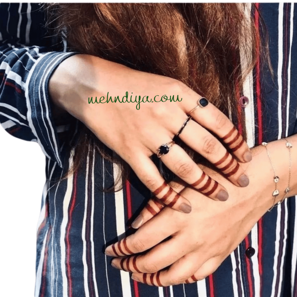 simple finger henna design