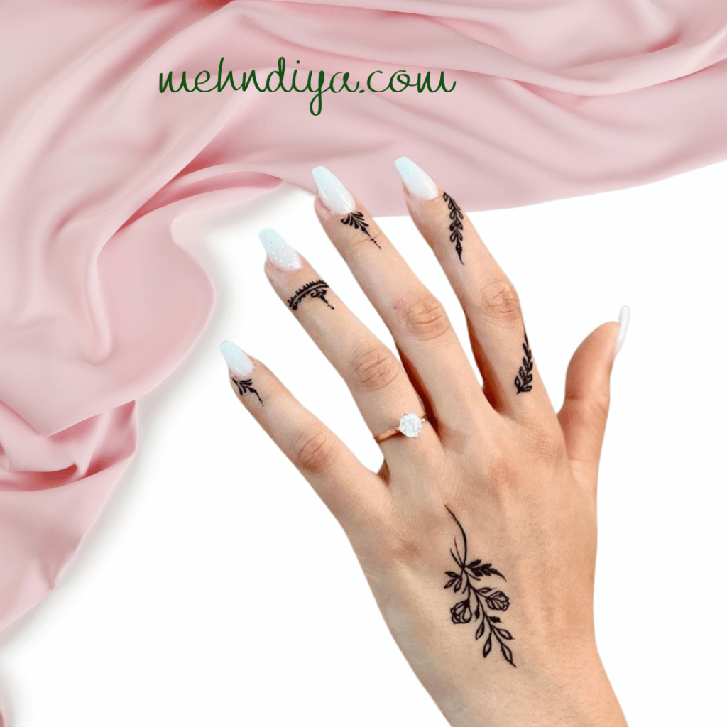 cute beautiful simple aesthetic design on hand