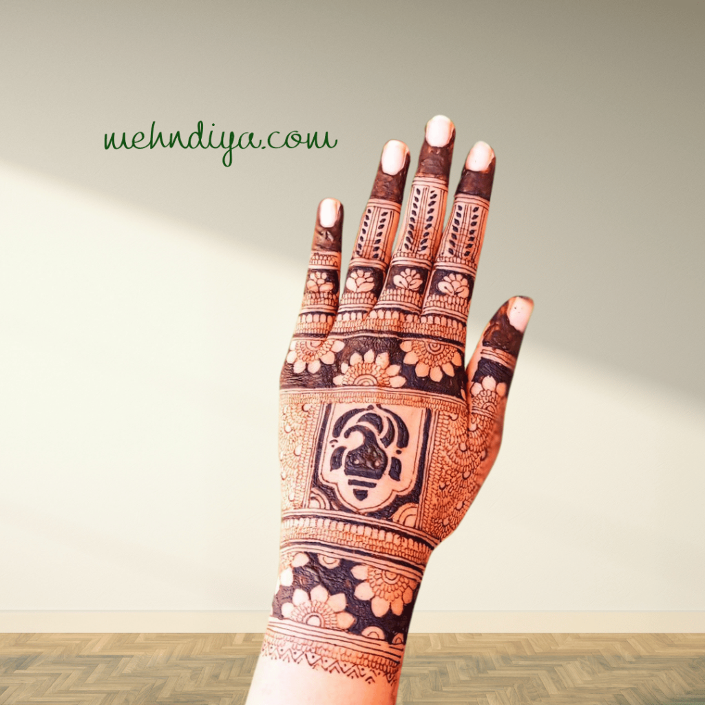 traditional mehndi design for bride