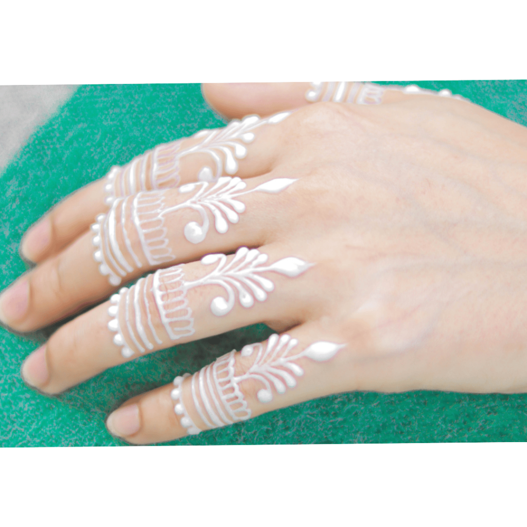 white mehndi designs