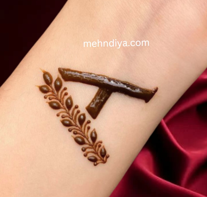 100 Simple Name Mehndi Designs: bridal and Alphabetic names for 2025 16 Alphabetic A mehndi design