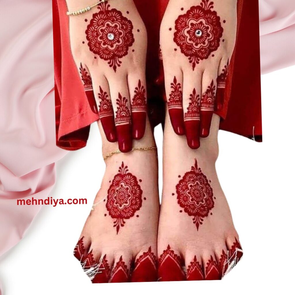 beautiful feet mehndi design