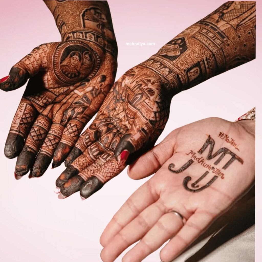 100 Simple Name Mehndi Designs: bridal and Alphabetic names for 2025 18 name mehndi design for couples