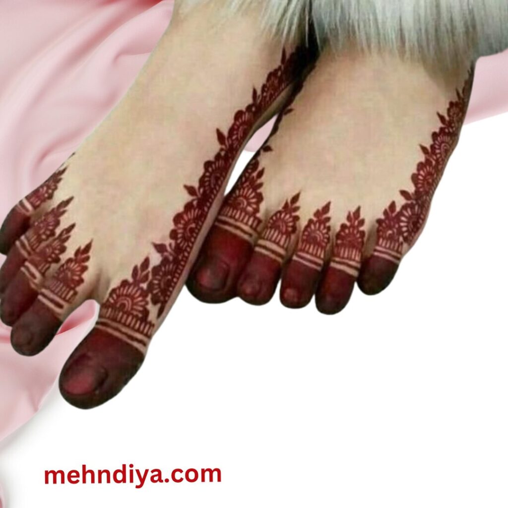 pakistani simple foot mehndi design