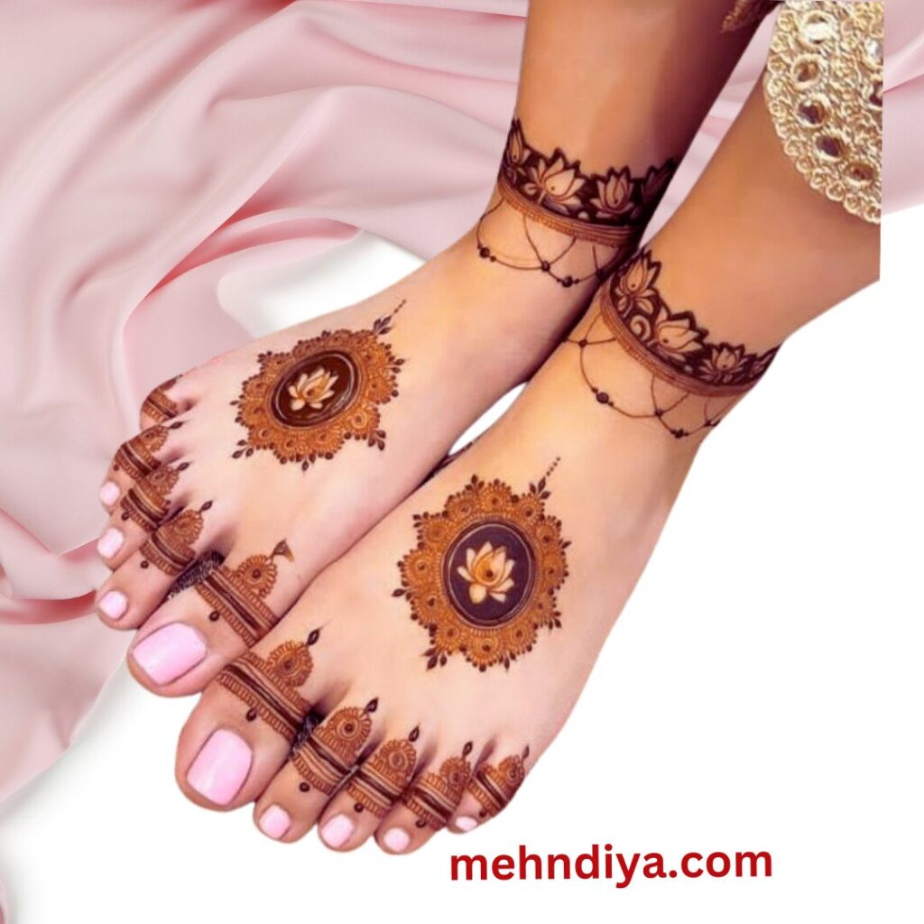simple foot mehndi design