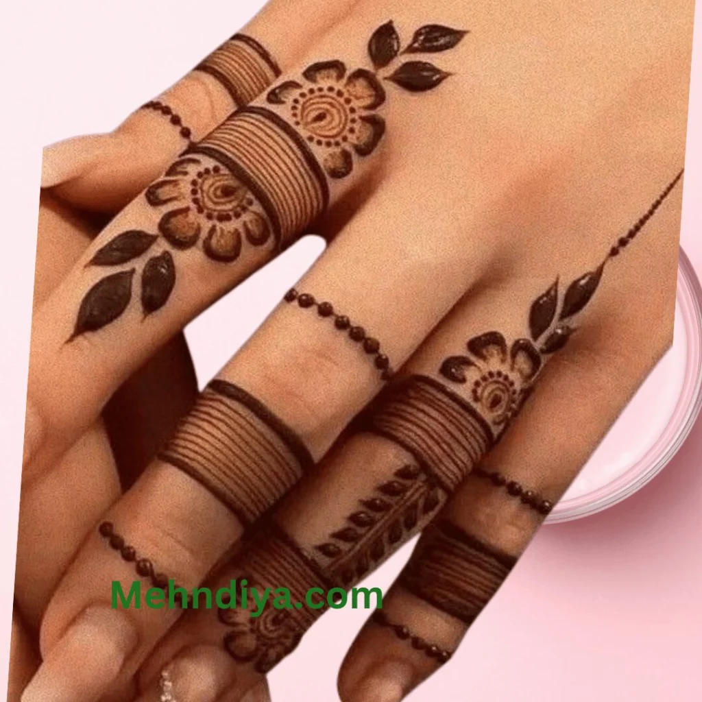 simple finger mehndi designs