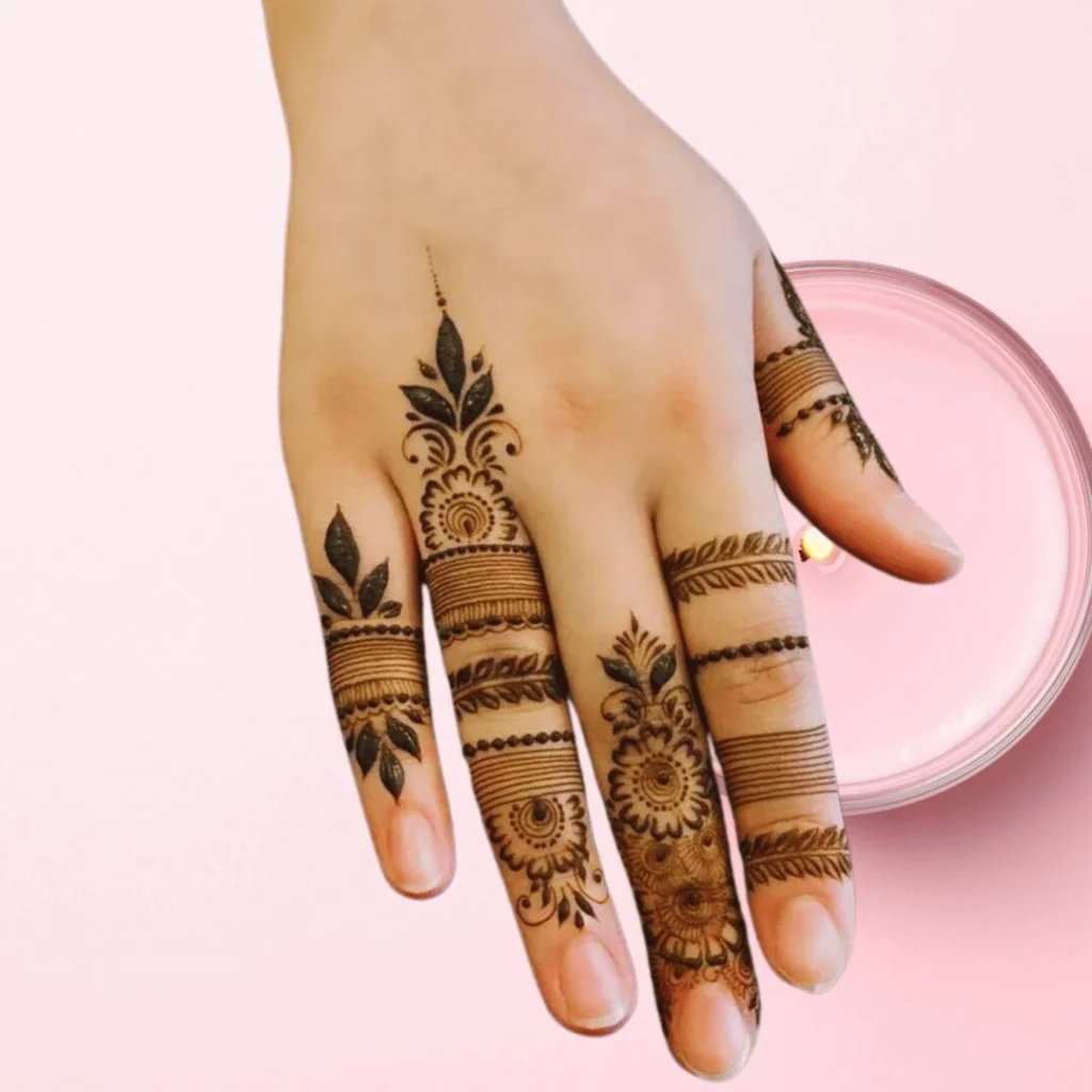 finger mehndi designs simple