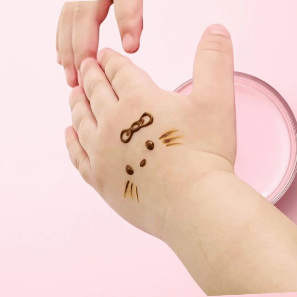 simple and easy cat mehndi designs for kids