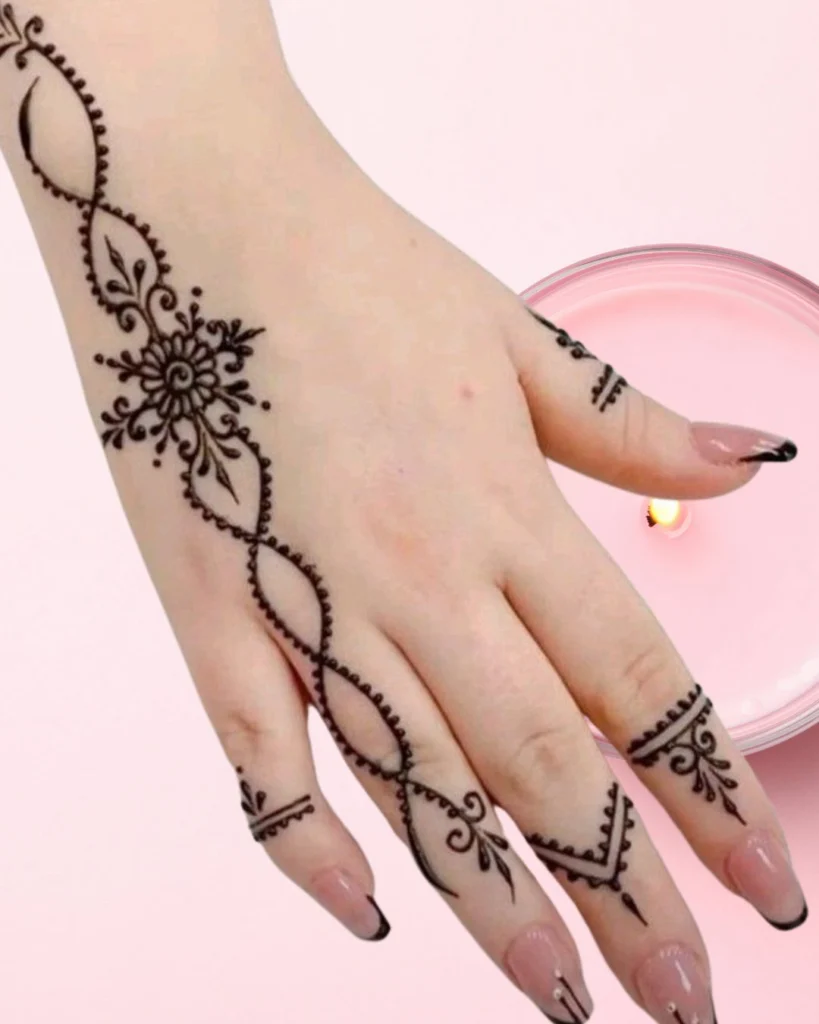 Easy and simple mehndi designs for Eid ul fitar 2025 7 simplemehndidesigns.