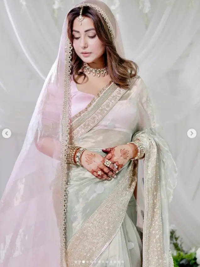 Hina khan mehndi design simple