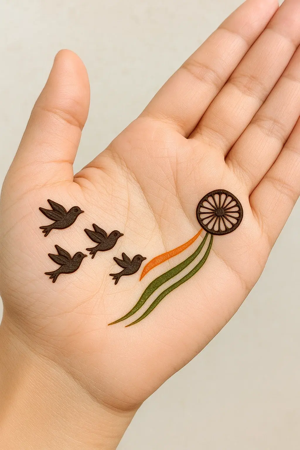 Indians mehndi designs indepence day flag
