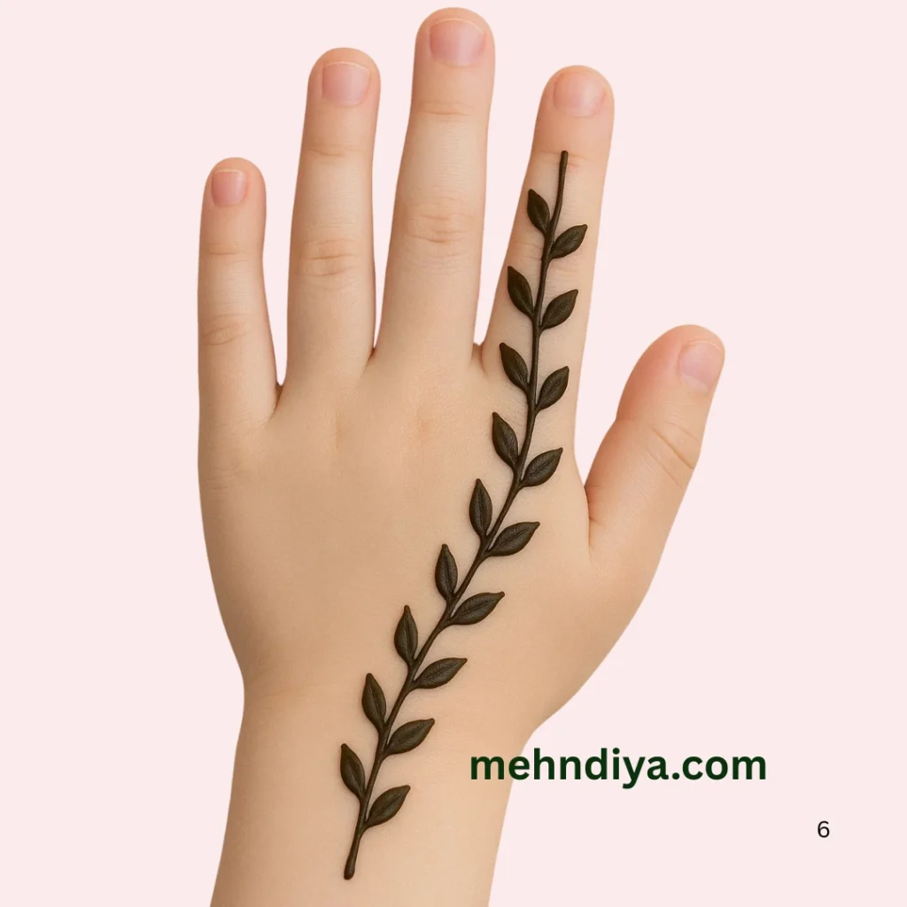 Rare collection of kids Mehndi (Henna tattoo) , cartoons,flowers,stars,leafy cute designs 13 simple henna tattoo bail for kids hand ( simple mehndi designs bail for kids )