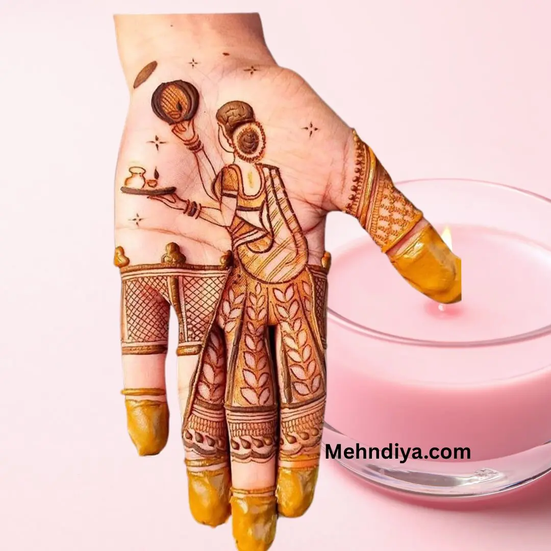 Kawa chauth henna patterns