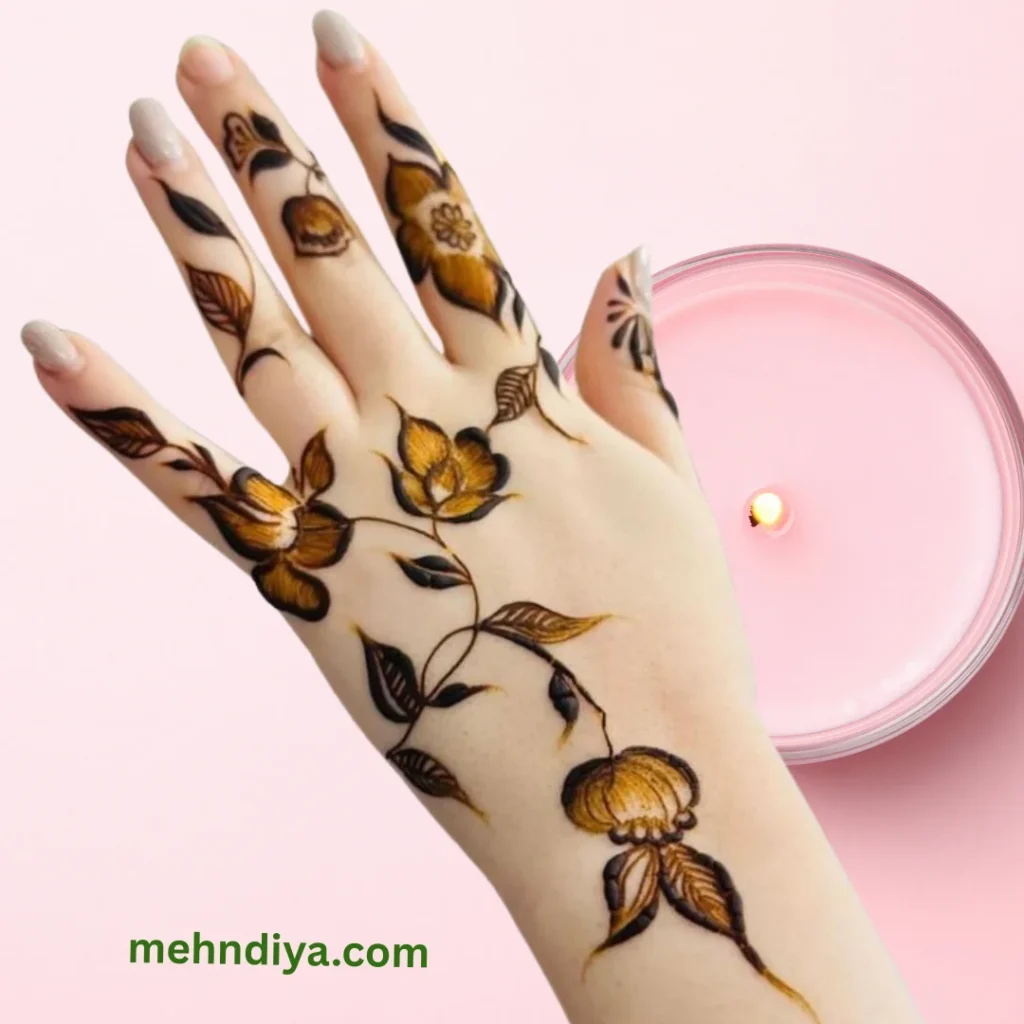 200+ simple Khaleeji Henna Designs (Gulf country henna designs) 12 khaleejihennasimpledesign